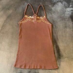 Buffalo by David Bitton Racerbank Tank with Beading & Shells